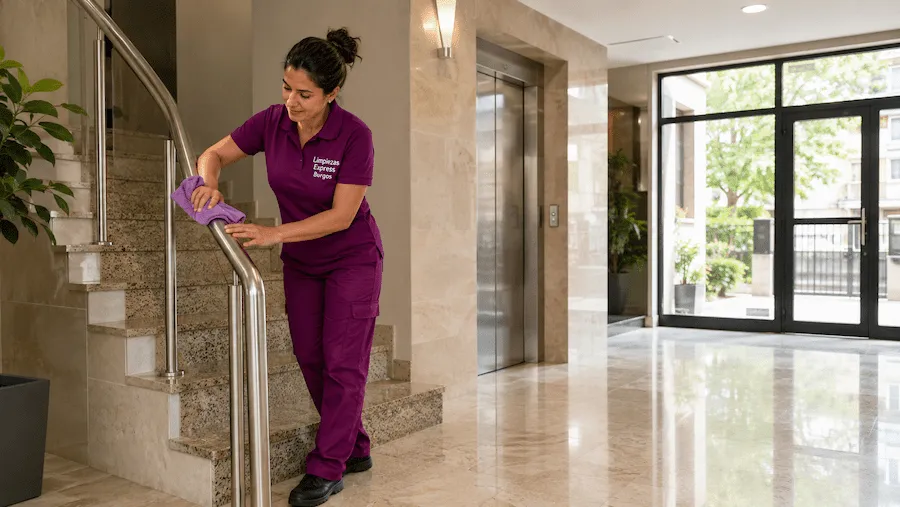Limpieza de comunidades en Burgos: portales, escaleras y zonas comunes siempre impecables